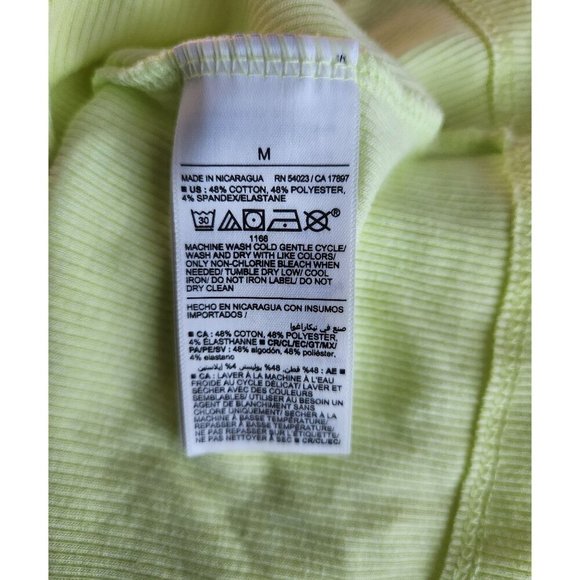 Old Navy Womens Short Sleeve Ribbed T-Shirt M Light Green Cotton Blend - Picture 4 of 4
